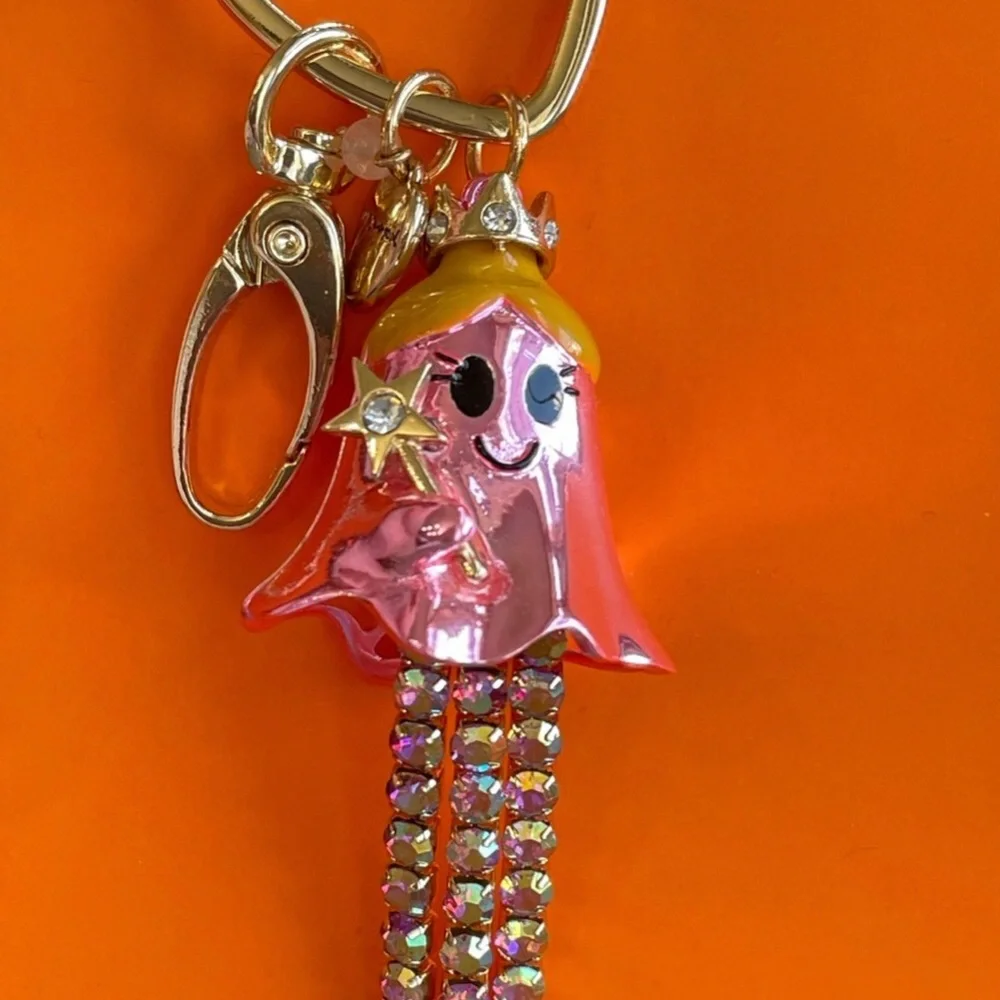 Betsey Johnson Pink Ghost Princess Keychain